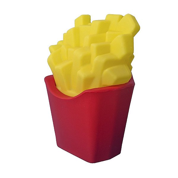 Luminária Batata Frita 26x19x13,5cm Polietileno Amarelo e Vermelho.