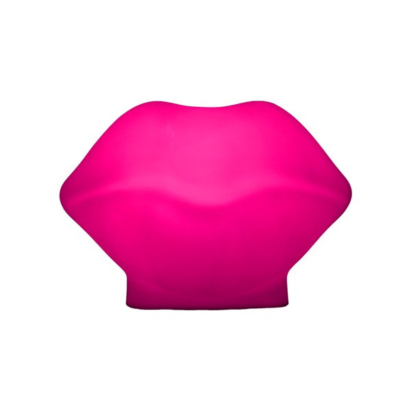 Luminária Boca 22x31,5x17cm Polietileno Rosa.