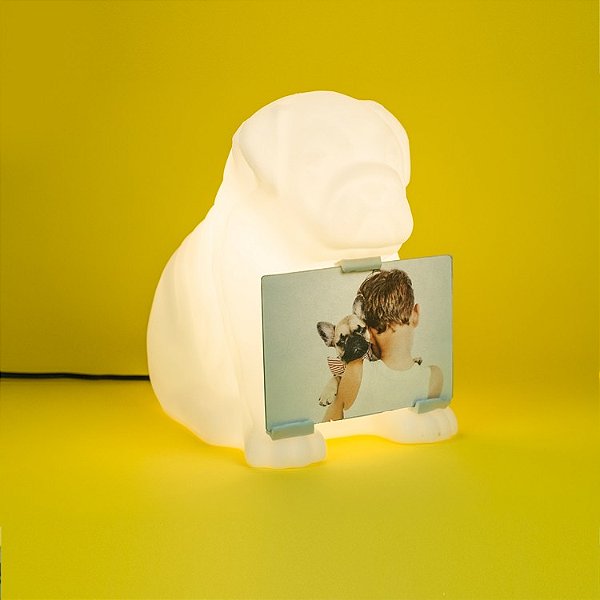 Luminária Buddy 23x16,5x28cm Polietileno Branco.