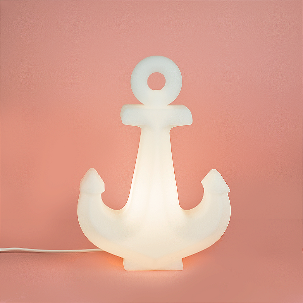 Luminária Âncora 36x25,5x12,5cm Polietileno Branco.