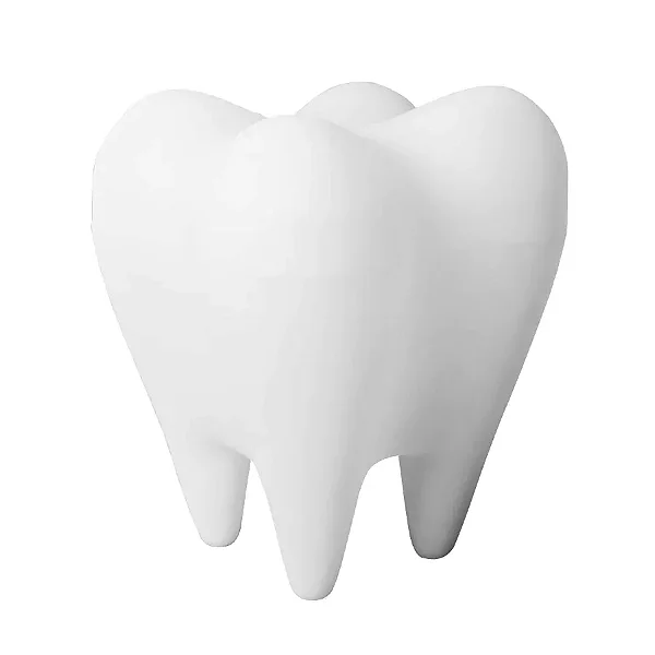 Luminária Dente 28x18x18cm Polietileno Branco.