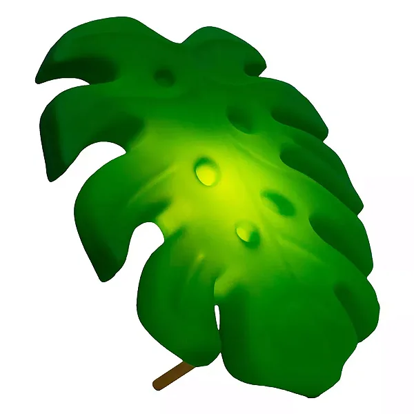 Luminária Costela de Adão 36x31x0,7cm Polietileno Verde.