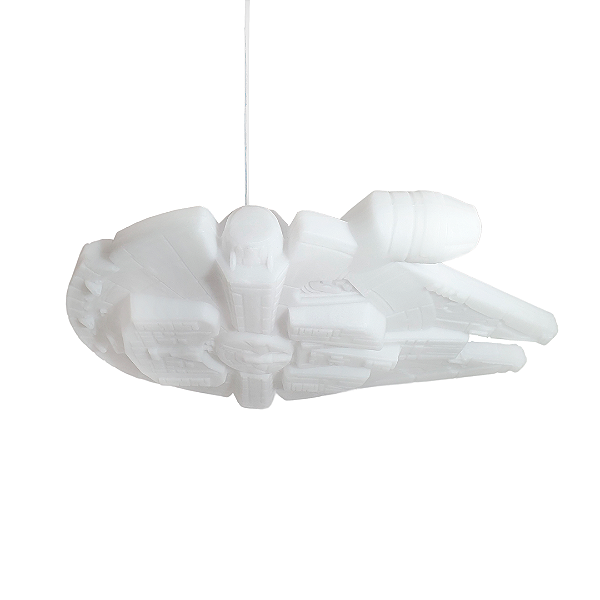 Pendente Millennium Falcon 10x38x53cm Polietileno Branco.