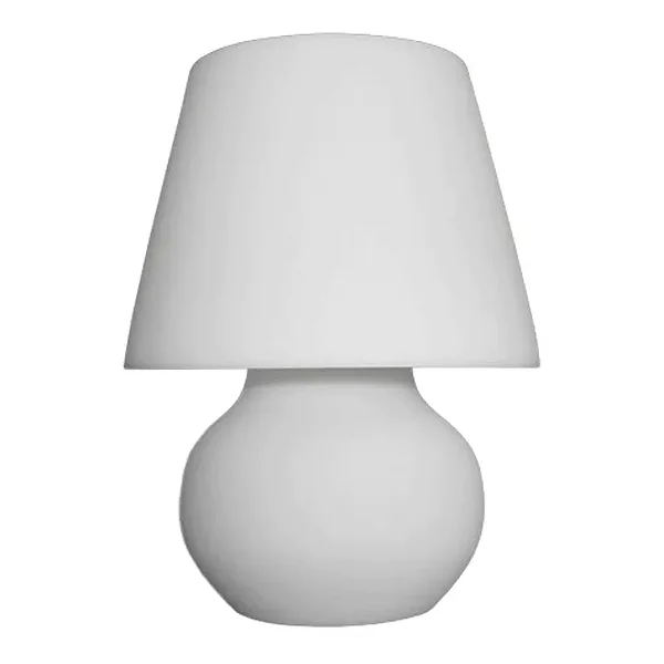 Abajur Lampe Ø30x46cm Polietileno Branco.
