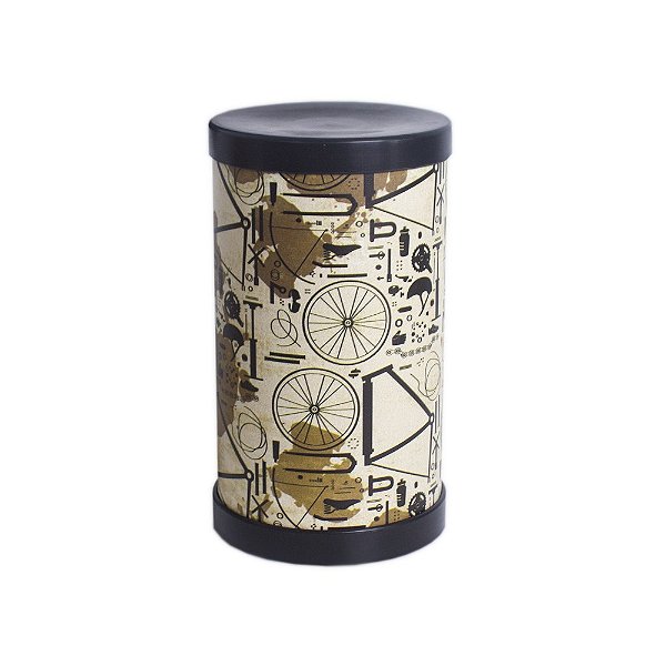 Luminária de Mesa Lumi Bike 27xØ14,5cm Polipropileno Marrom e Preto.