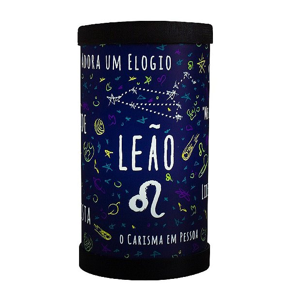 Luminária de Mesa Lumi Signo Leão 27xØ14,5cm Polipropileno Colorido.