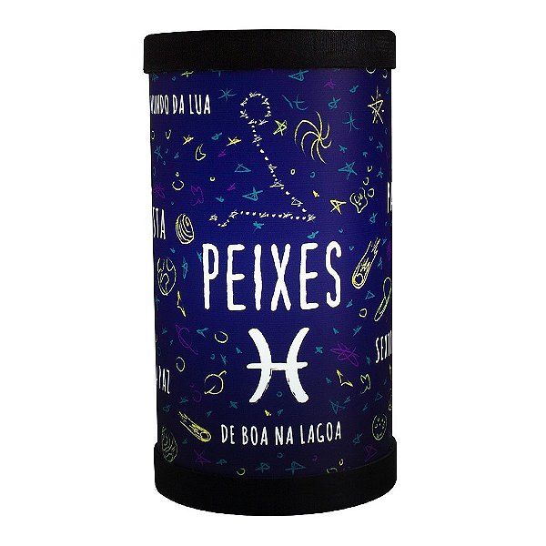 Luminária de Mesa Lumi Signo Peixes 27xØ14,5cm Polipropileno Colorido.