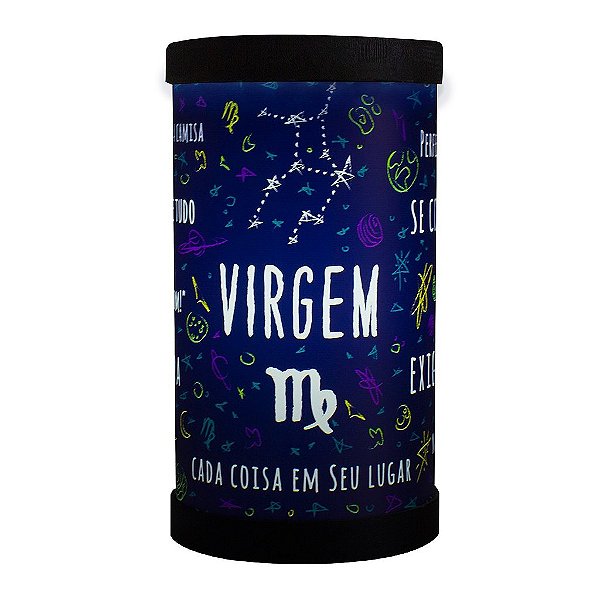 Luminária de Mesa Lumi Signo Virgem 27xØ14,5cm Polipropileno Colorido.
