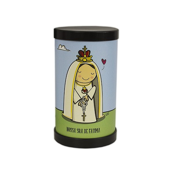 Luminária de Mesa Lumi Nossa Senhora de Fátima 27xØ14,5cm Polipropileno Colorido.