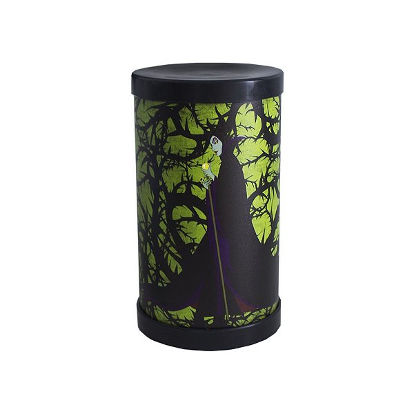 Luminária de Mesa Lumi Malévola 27xØ14,5cm Polipropileno Preto e Verde.
