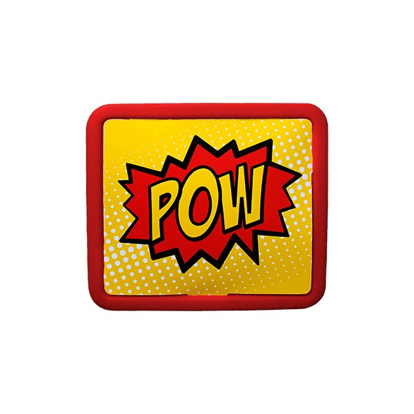 Luminária Lightbox Pow 20x23x12,5cm Polietileno Vermelho e Amarelo.