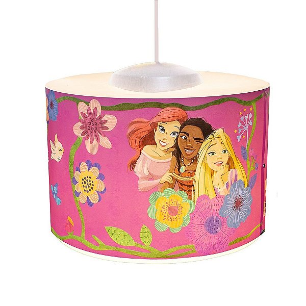Pendente POP Princesas Ø30x20cm Polietileno Colorido.