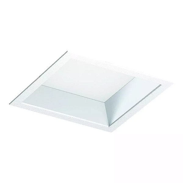 Luminária de Embutir LED Dhari Quadrado Recuado 5000K 18,3W Bivolt 20x20x7,5cm Alumínio Branco Fosco.