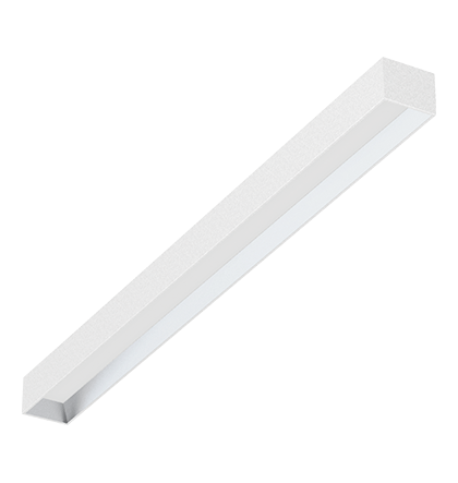 Plafon de Sobrepor LED Dhari Retangular Recuado 3000K 35,9W Bivolt 114,5x9,4x7,5cm Alumínio Branco Fosco.