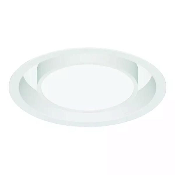 Luminária de Embutir LED Miradi Redondo 5000K 19,9W Bivolt Ø23,5x9cm Alumínio e Acrílico Branco Fosco.