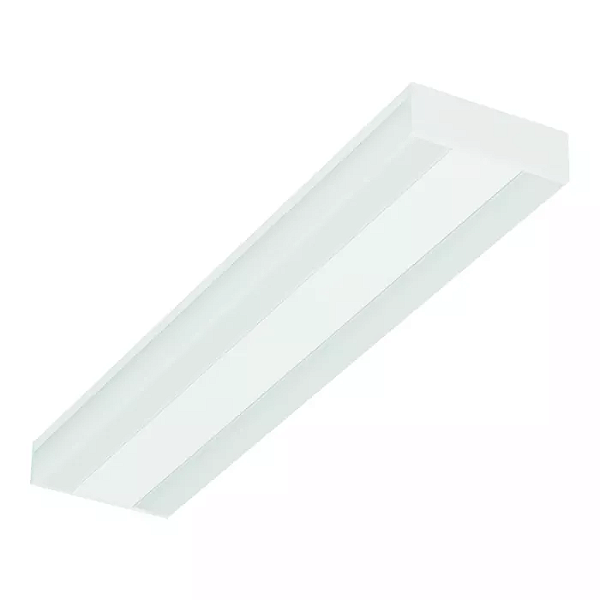 Plafon de Sobrepor LED Kiini Retangular 2700K 29,5W Bivolt 43,5x9x2,8cm Alumínio e Acrílico Branco Fosco.