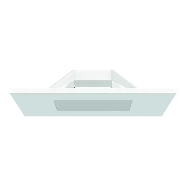 Plafon de Sobrepor LED Eneza Quadrado Luz Indireta 4000K 37,2W Bivolt 50x50x11cm Alumínio Branco Fosco.