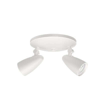 Spot de Sobrepor Ideia Dicroica 2xPAR16 14,0x16,2x11,8cm Alumínio Branco Fosco.