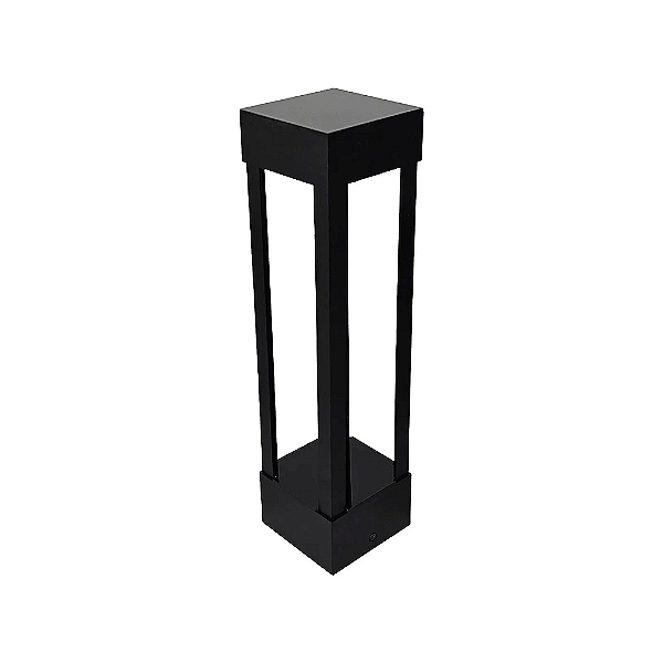 Poste Balizador 275 para Jardim 8W 6500K 30cm Preto.