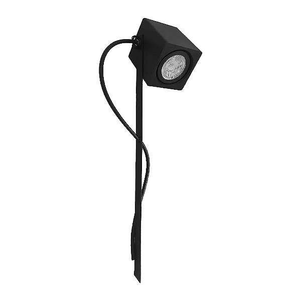 Poste Balizador Finco Espeto de Jardim Quadrado 287 40cm GU10 Para Dicroica.
