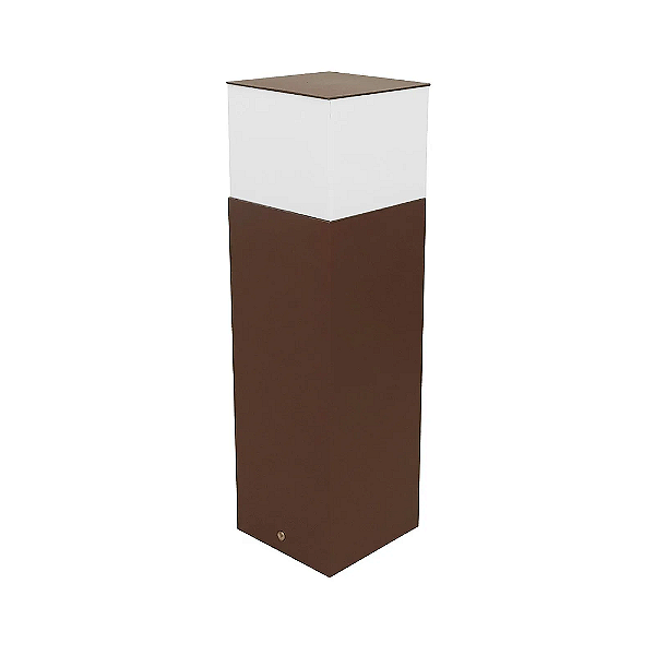 Poste Balizador 201T para Jardim com Soquete E27 26cm Marrom.