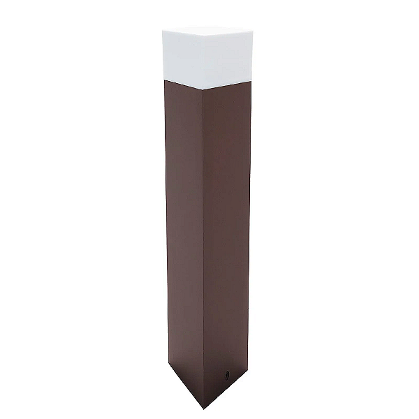 Poste Balizador 209 para Jardim com soquete E27 50cm Marrom.