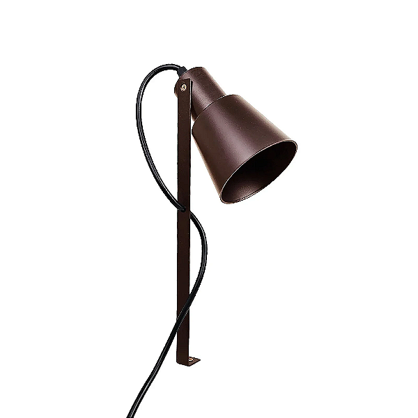 Poste Balizador de Jardim 242 30cm Para Bulbo ou Par20 Marrom.