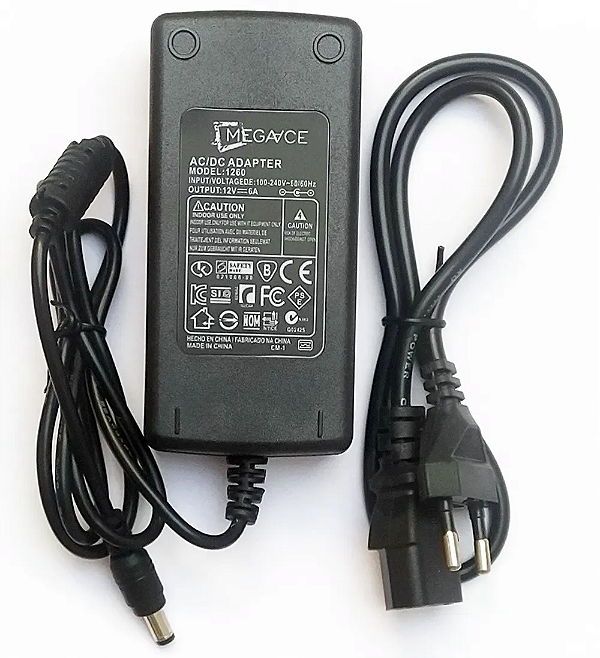 Fonte 6a 12v Estabilizada Chaveada Bivolt Cftv E Fita Led.