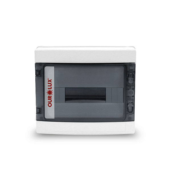 Caixa para 08 módulos DIN sobrepor IP65.