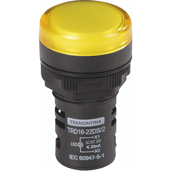 Sinalizador Tramontina TRD16-22DS/2 24 V Amarelo.