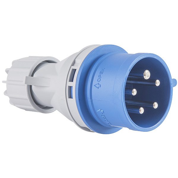 Plugue Móvel Industrial 3P+N+T Tramontina 16 A 220-250 V 9 H IP44.