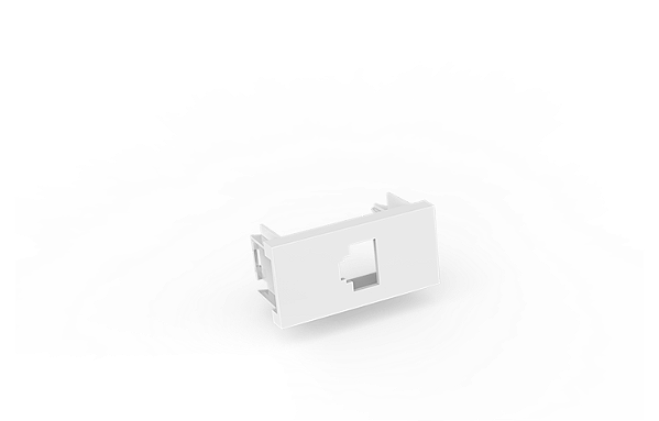 Módulo para keystone rj-11 / rj-45 branco - Beleze.