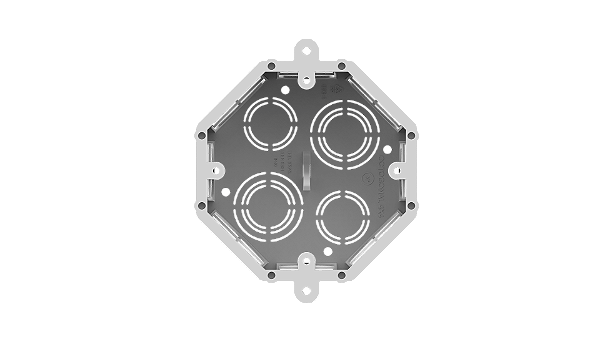 Caixa de embutir para alvenaria 4"x50mm octogonal com fundo Branco.