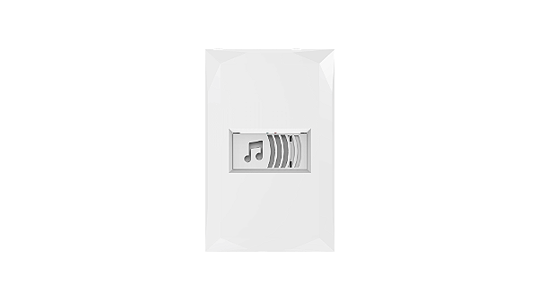 Conjunto de campainha cigarra bivolt branco - Doha.