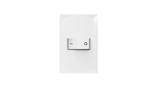 Conjunto interruptor 1 tecla bipolar paralelo branco - Doha.