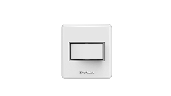 Conjunto sobrepor interruptores 1 tecla simples branco - Beleze.