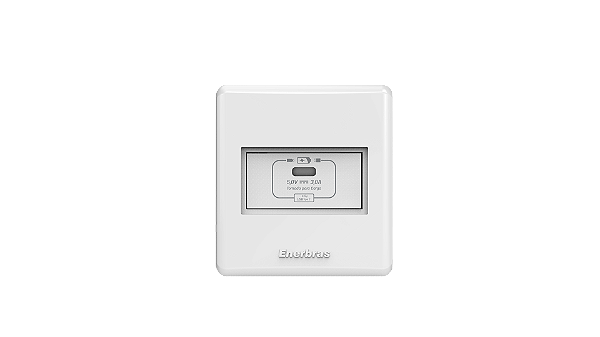 Conjunto sobrepor tomada recarga USB tipo C 5V/3.0A branco - Beleze.