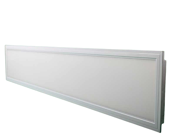 Luminária plafon LED de embutir retangular 25W 6000K 2.000 lúmens 120cm x 30cm.