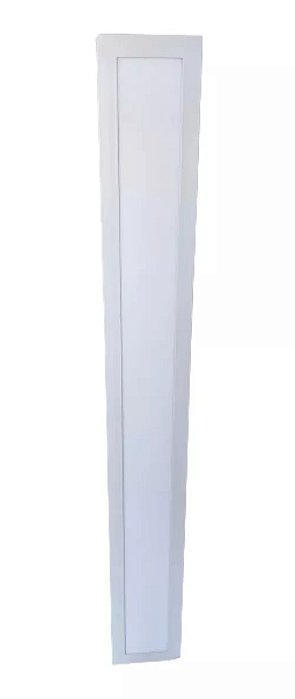 Luminária plafon LED de embutir retangular 40W 3000K 3.200 lúmens 120cm x 15cm.