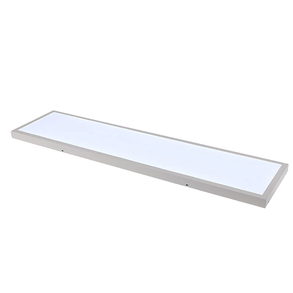 Luminária plafon LED de sobrepor retangular 40W 3000K 3.200 lúmens 120cm x 30cm.