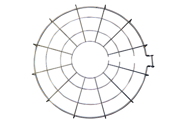 Grade de arame em aço carbono zincado para luminária prismática de 12 polegadas.