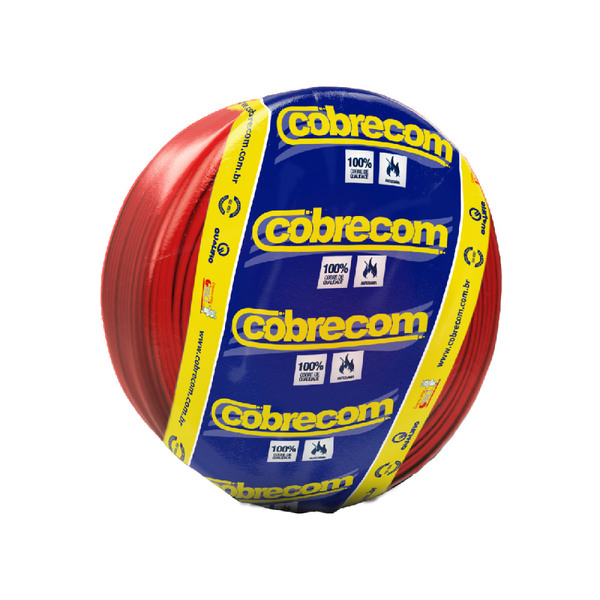 Cabo Flexível 750V 16mm Vermelho Rolo Com 100 Metros.
