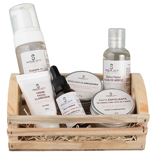 Kit Clareador Facial Natural Linha Água De Arroz