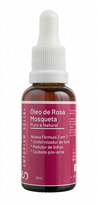 Óleo de Rosa Mosqueta Puro e Natural Pele Mais Uniforme, Hidratada e Radiante