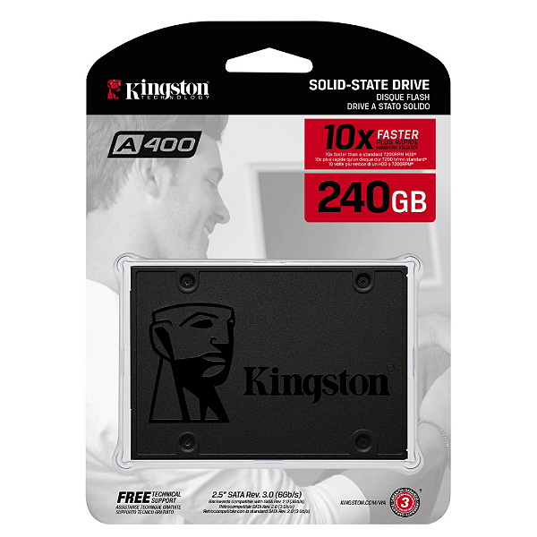 SSD KINGSTON 240GB 2,5" SATA 3 - SA400S37/240G