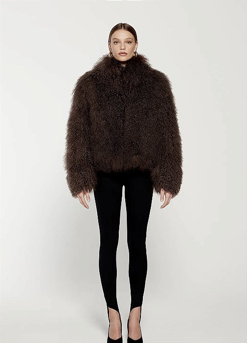 Casaco Mongolian Fur Marrom