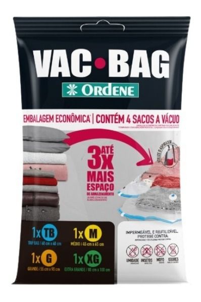 Saco Á Vácuo Trip Bag Médio Grande E Extra Grande Ordene