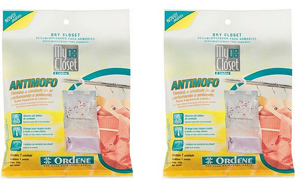 2 Pcs Desumidificador Antimofo Armário C/ Cabide My Closed