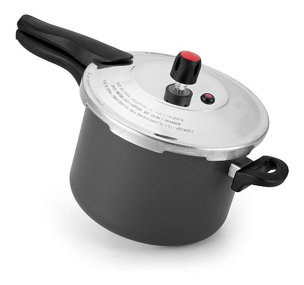 Panela De Pressão Fechamento Externo 4,5l Antiaderente Cinza