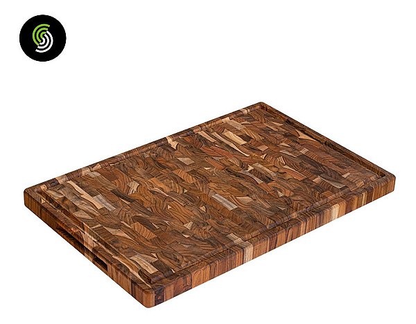 Tábua Madeira Teca Multiuso Carne Churrasco 58,5x38cm Stolf